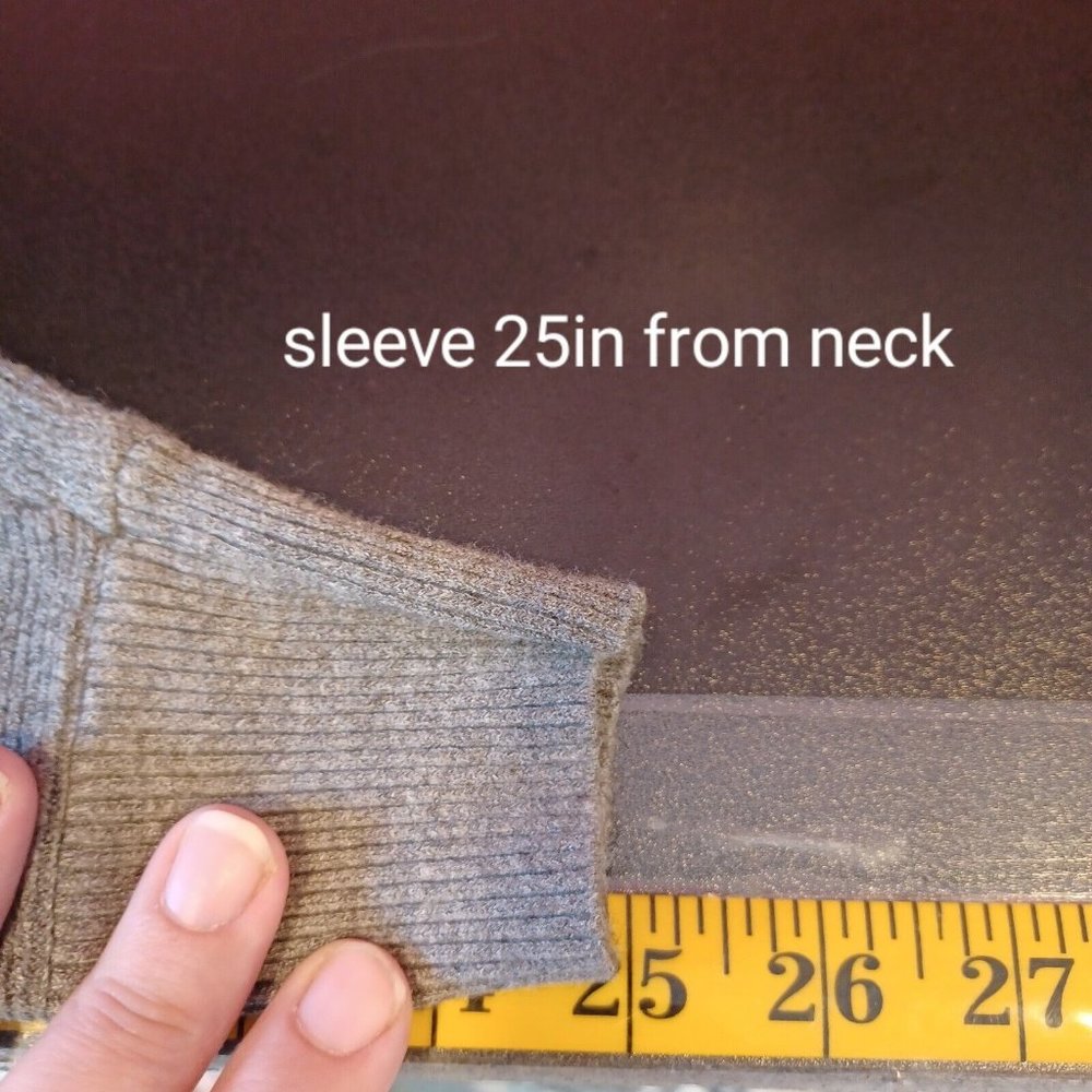 SEEK THE LABEL Sz XS Gray Ribbed Tie Front Half Sleeve Cardigan Fall Cozy Modern - Picture 12 of 15